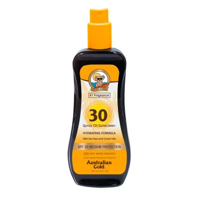 AUSTRALIAN GOLD SPF 30 Spray Oil with Tea Tree and Carrot Oils 237 ml